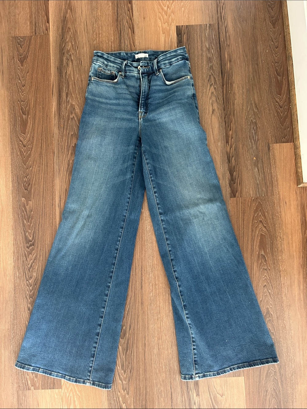 Good American Good Waist Palazzo Jeans
